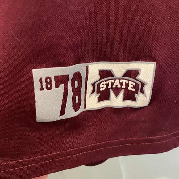 Mississippi State Bulldogs Shirt Men Large Maroon Grey Under Armour Performance - Picture 6 of 12
